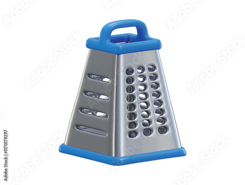 Cheese grater icon 3d rendering concept of kitchenware cooking equipment icon vector illustration