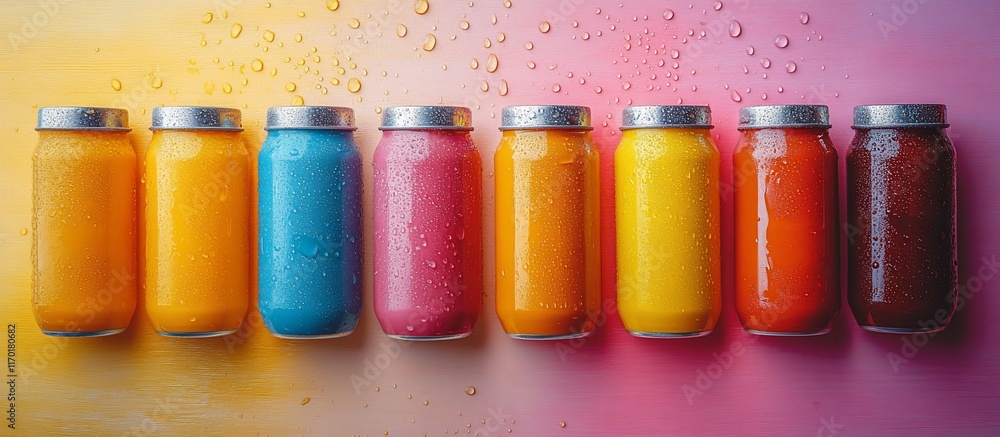 Vibrant Rainbow of Refreshing Smoothies Vibrant Rainbow of Refreshing Smoothies