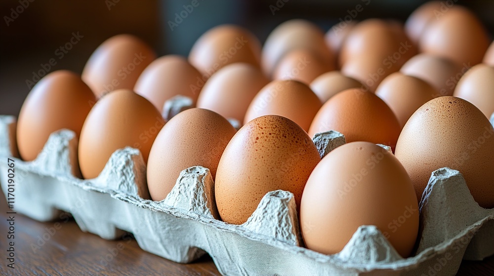 Fresh Brown Eggs in Carton: High-Quality Food Fresh Brown Eggs in Carton: High-Quality Food