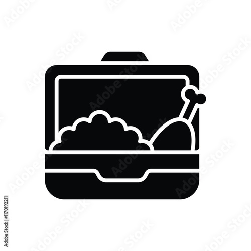 lunchbox icon vector design template simple and clean