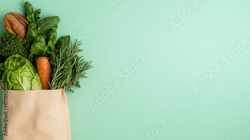 Fresh Produce in a Reusable Bag photo