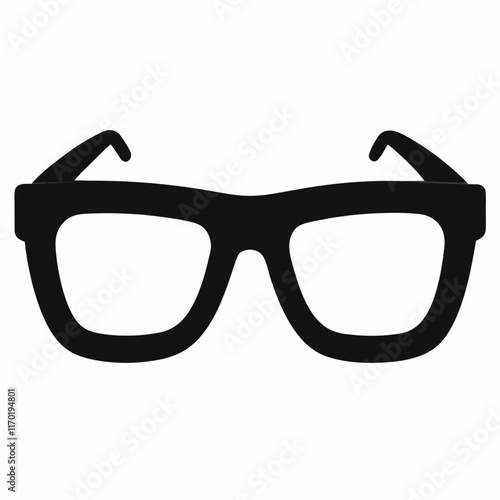 AR Glasses Display Silhouette Vector Art