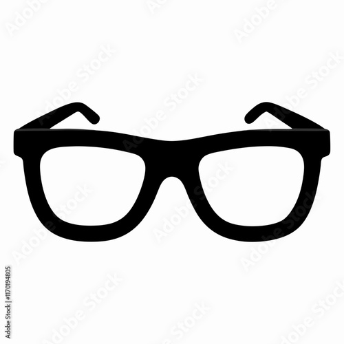 AR Glasses Display Silhouette Vector Art