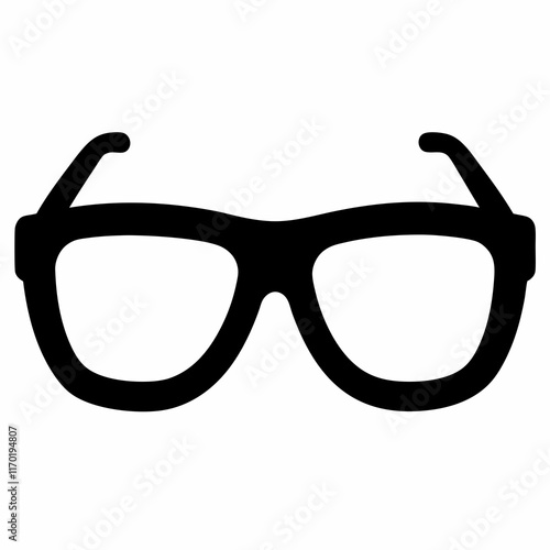 AR Glasses Display Silhouette Vector Art