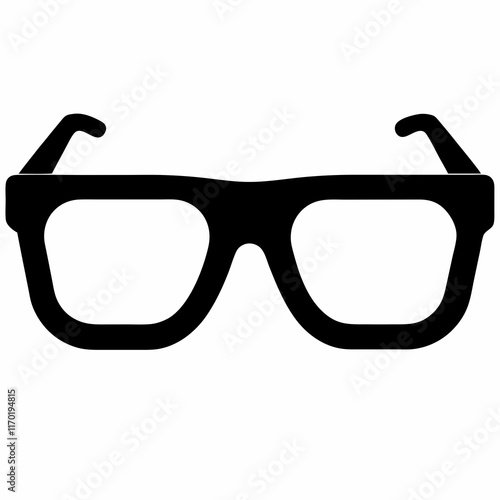 AR Glasses Display Silhouette Vector Art