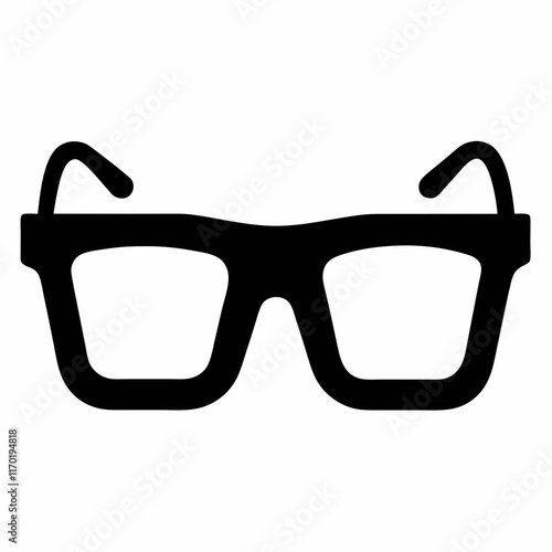 AR Glasses Display Silhouette Vector Art