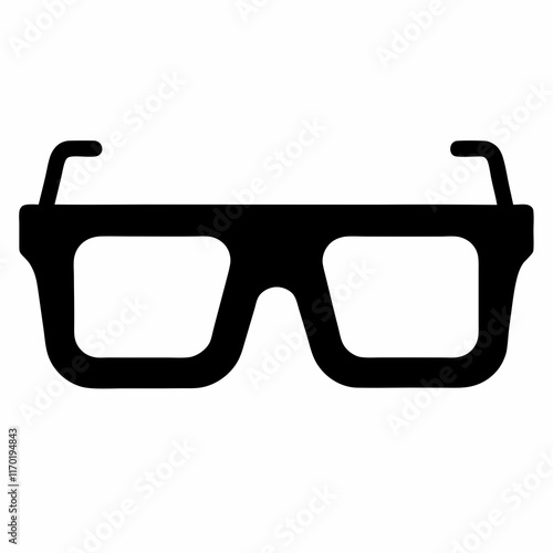 AR Glasses Display Silhouette Vector Art