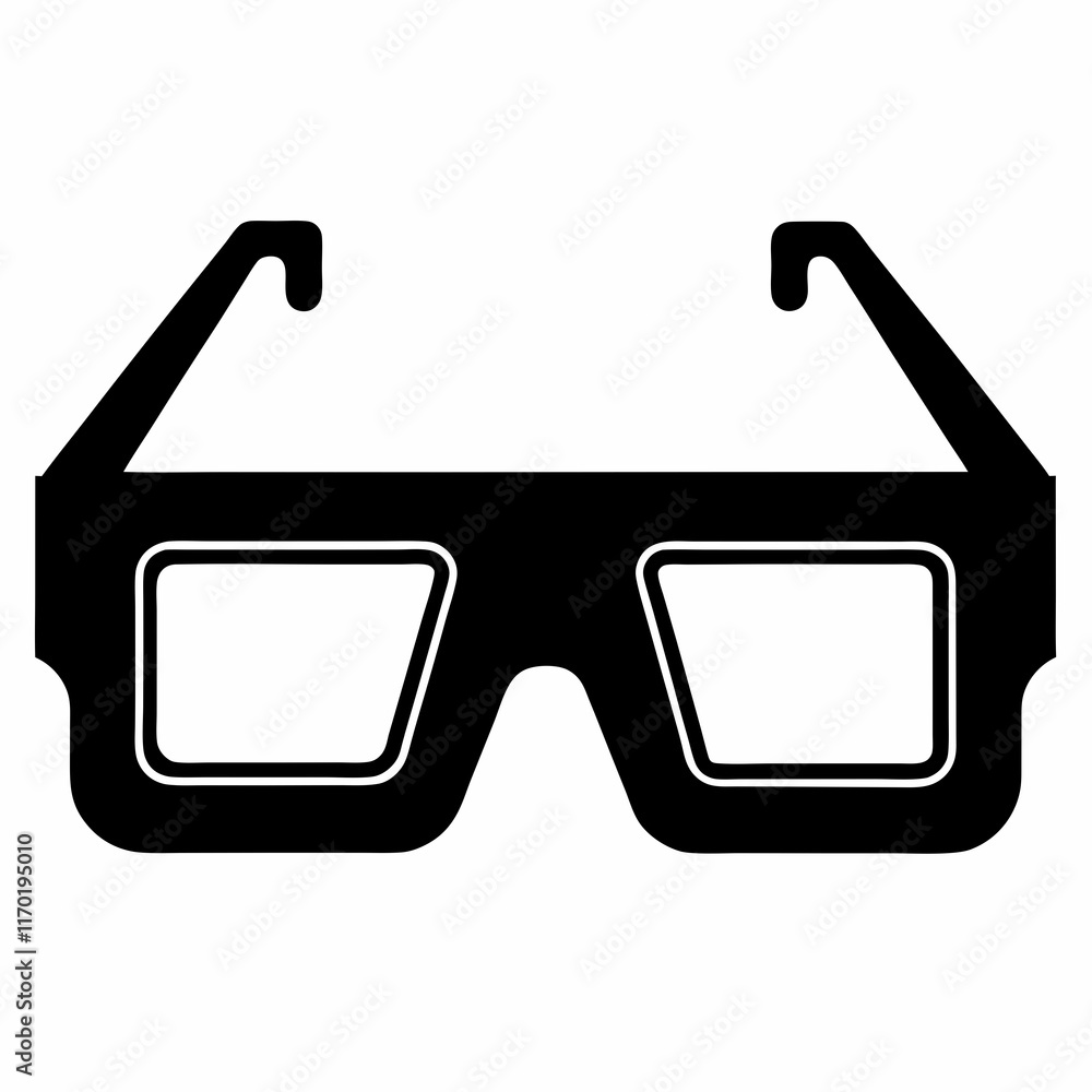 AR Glasses Display Silhouette Vector Art AR Glasses Display Silhouette Vector Art