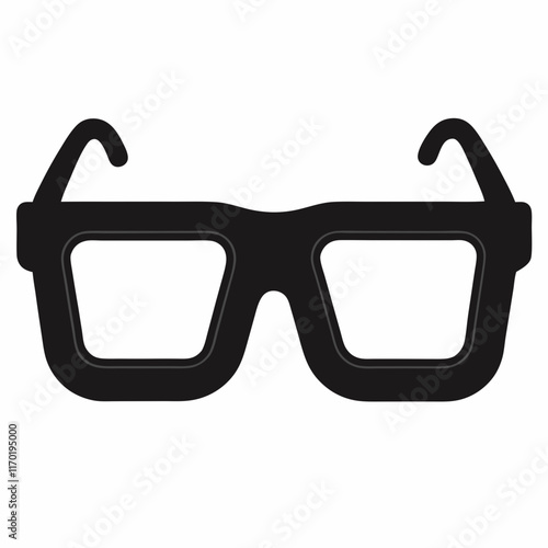 AR Glasses Display Silhouette Vector Art