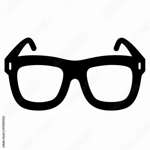 AR Glasses Display Silhouette Vector Art