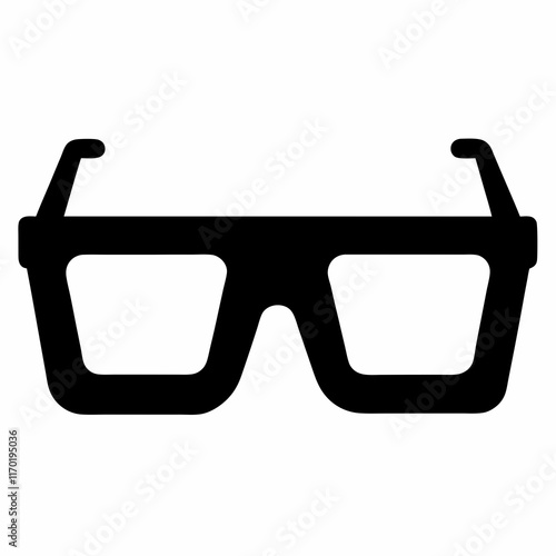 AR Glasses Display Silhouette Vector Art