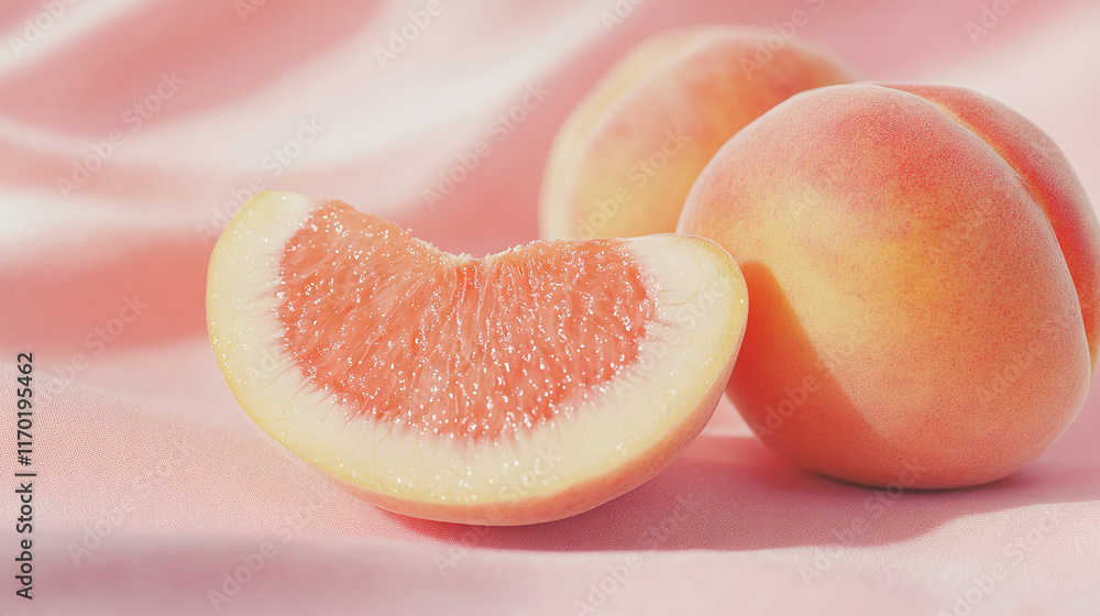 Pink Peaches and Grapefruit - A Summer Delight Pink Peaches and Grapefruit - A Summer Delight
