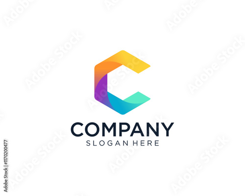Hexagon C letter technology logo Free Download Hexagon C letter technology logo - GFXLoad