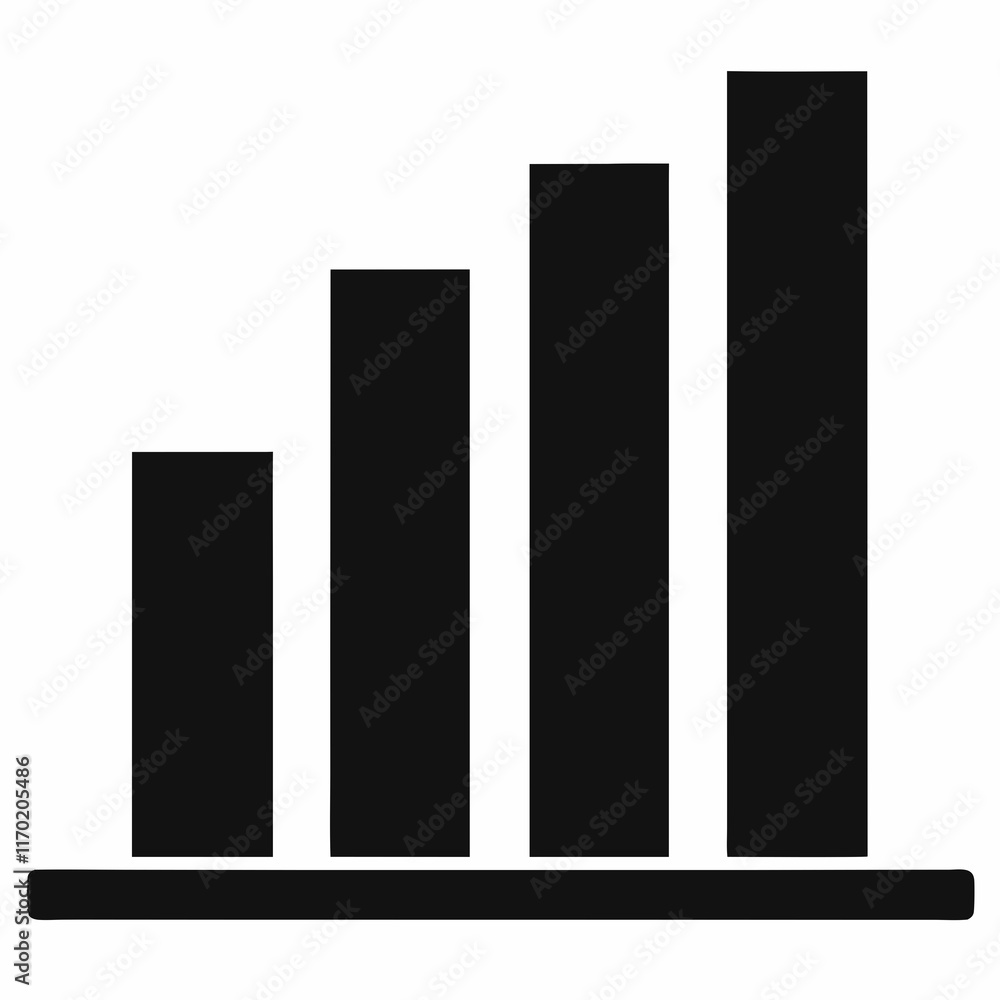 Bar Chart Silhouette Vector Art Bar Chart Silhouette Vector Art
