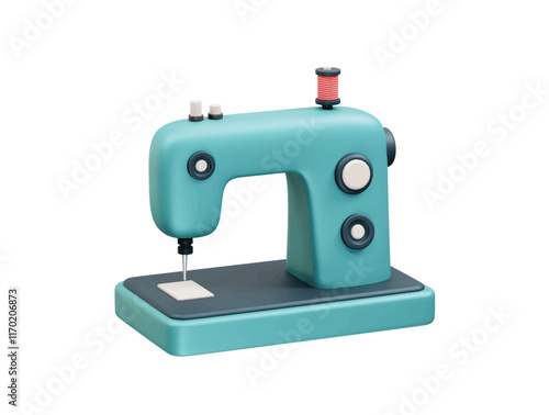 Sewing Machine 3d icon rendered illustration vector