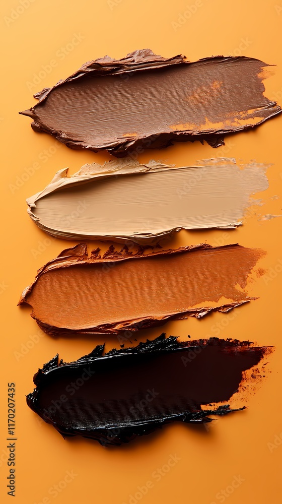 Several colors of concealer mixed with poster background Several colors of concealer mixed with poster background