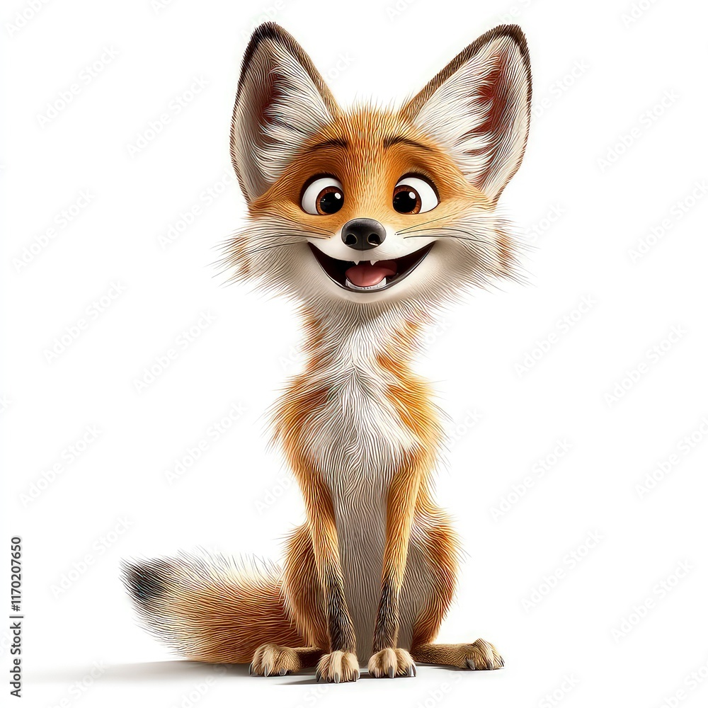 Cartoon jackal isolated on white background Cartoon jackal isolated on white background