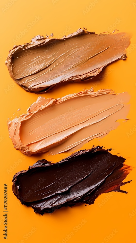 Several colors of concealer mixed with poster background Several colors of concealer mixed with poster background