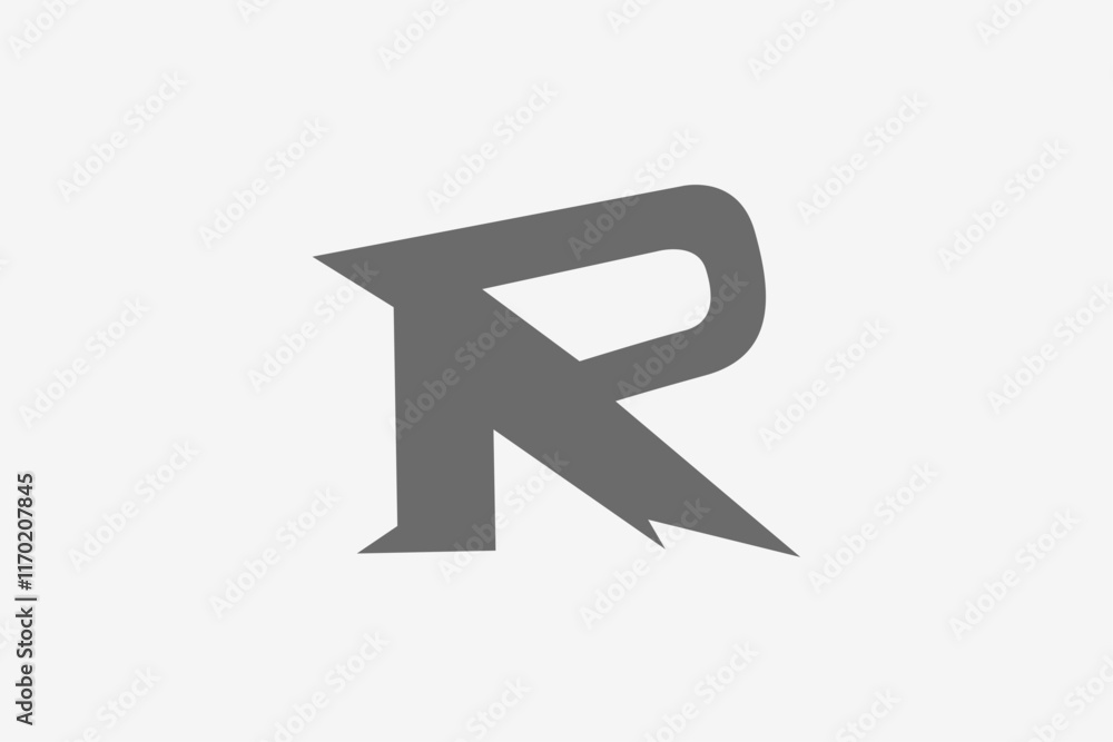 Letter R sport bold logo Letter R sport bold logo