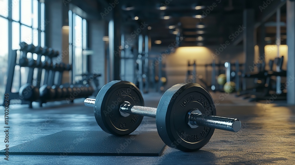 Naklejka premium Workout in a Fitness Gym - 16K Resolution Ultra Photorealistic