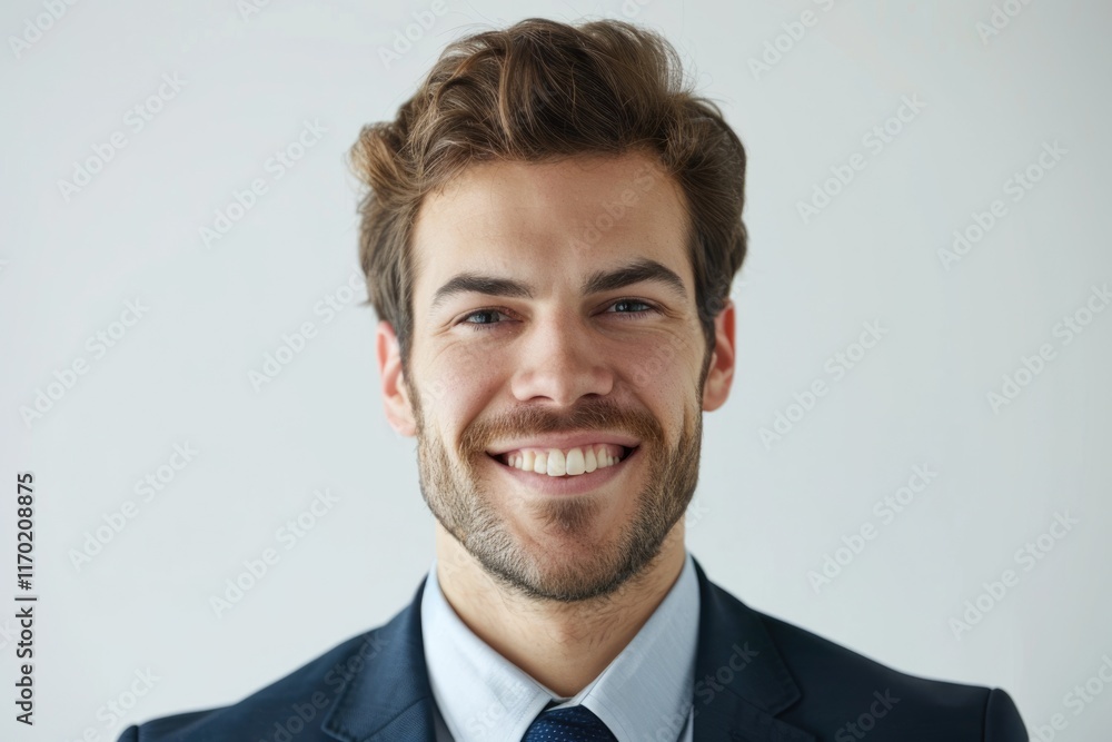 Portrait of young happy smiling business man isolated over white background Portrait of young happy smiling business man isolated over white background