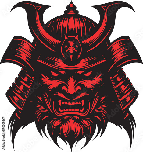 Samurai with a Threatening and Intimidating Look
