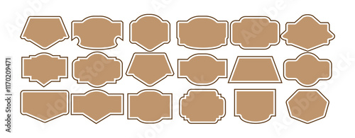 Set of vintage label frame. Vintage frames and labels vector set, with Label frames on Old frame shape collections. 