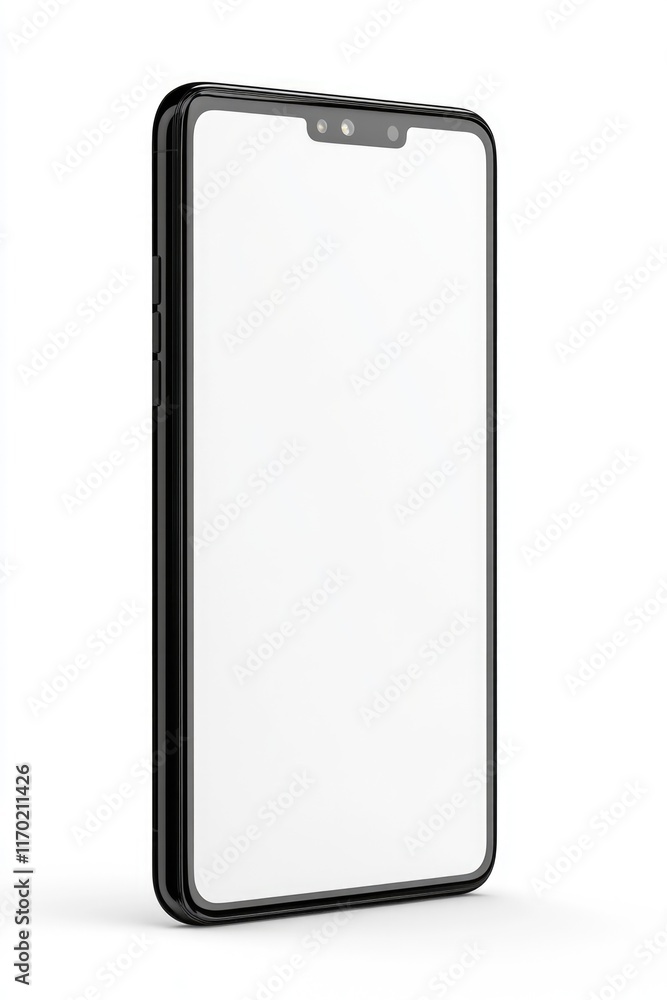 High-quality phone with face unlock feature and camera cutout on front. High-quality phone with face unlock feature and camera cutout on front.