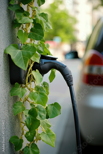 concept of electrofuels or e-fuels, environmentally friendly fuels derived from renewable sources photo