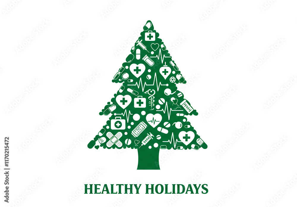 Holiday Greetings with Festive Tree Holiday Greetings with Festive Tree