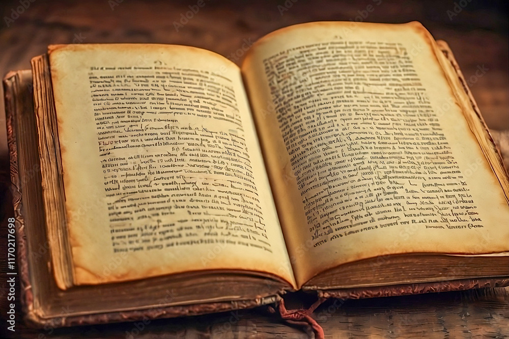 Obraz premium old book on a black background