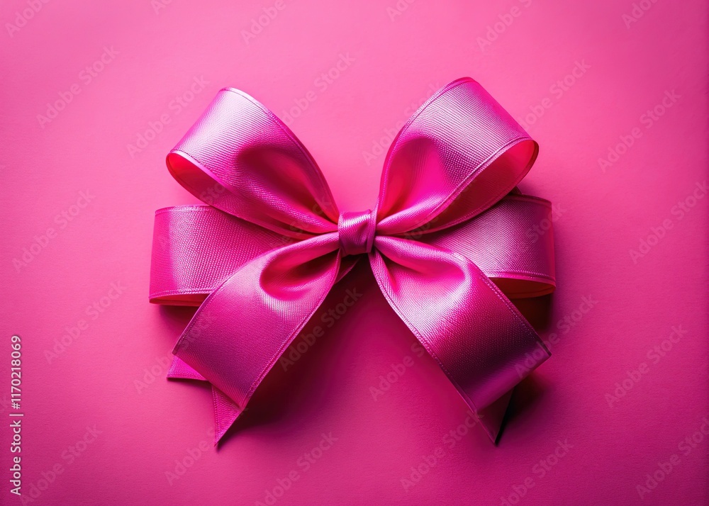 Pink Bow on Pink Background - AI Art Pink Bow on Pink Background - AI Art