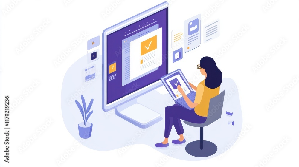 A marketing expert using augmented reality (AR) tools A marketing expert using augmented reality (AR) tools
