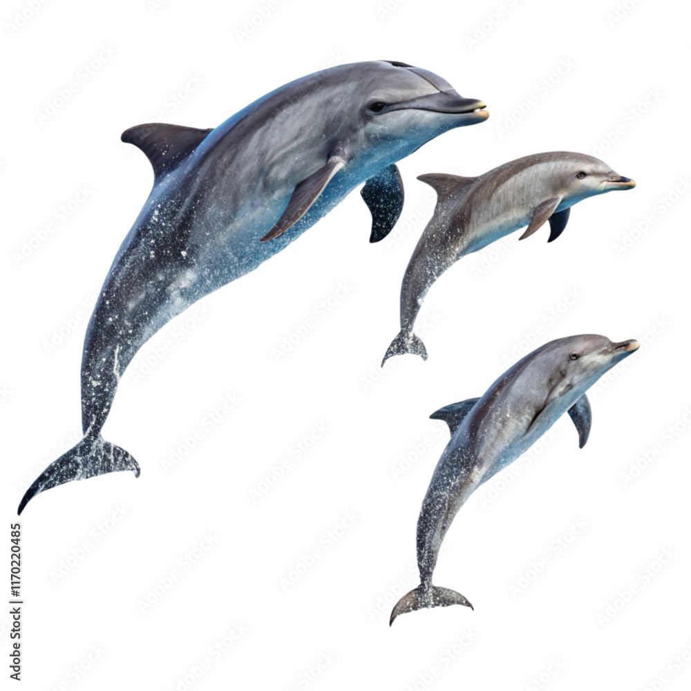 Fototapeta premium dolphin isolated on white background