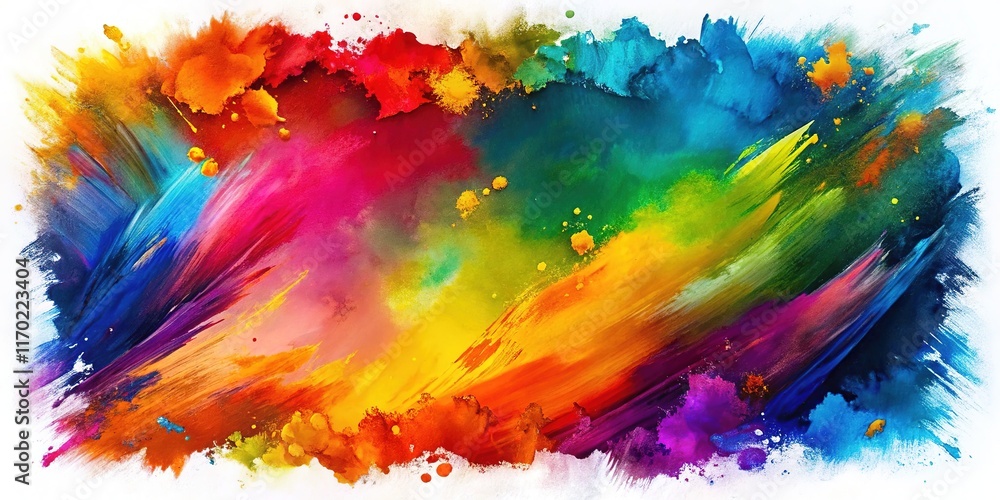 Fototapeta premium Abstract Brushstrokes - Dynamic Colors & Depth