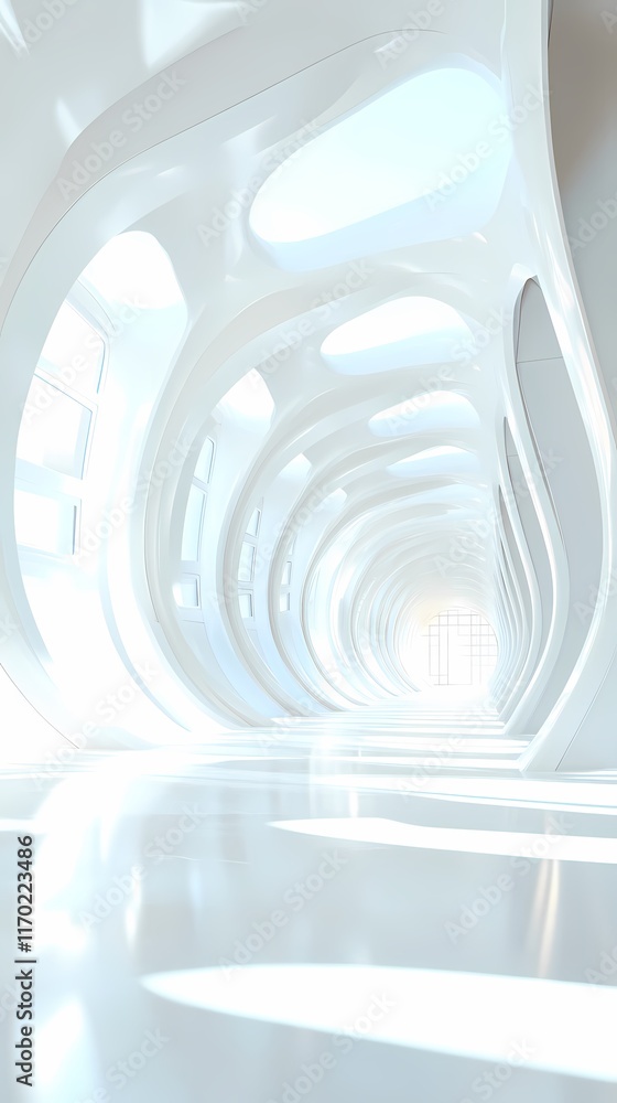 Digital Technology White Abstract Hall Poster Background Digital Technology White Abstract Hall Poster Background