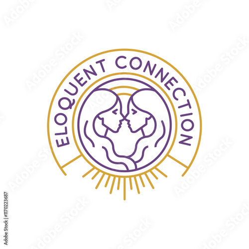 Simple Logo with Gemini eloquent icon. Simple Logo with Gemini icon for social media, app, and web design. Vector illustration