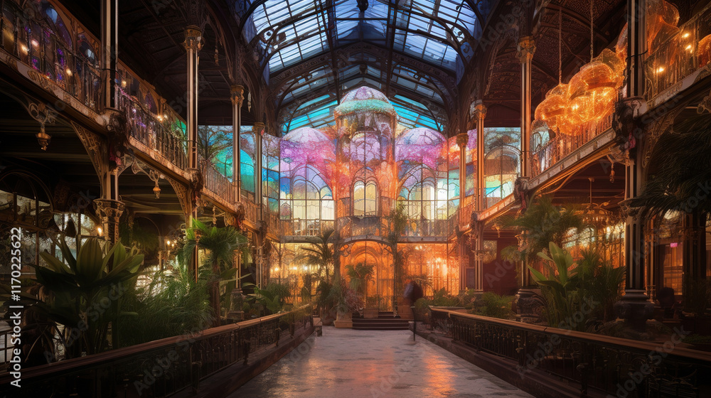Fototapeta premium Grandiose Architectural Interior, Exquisite Details