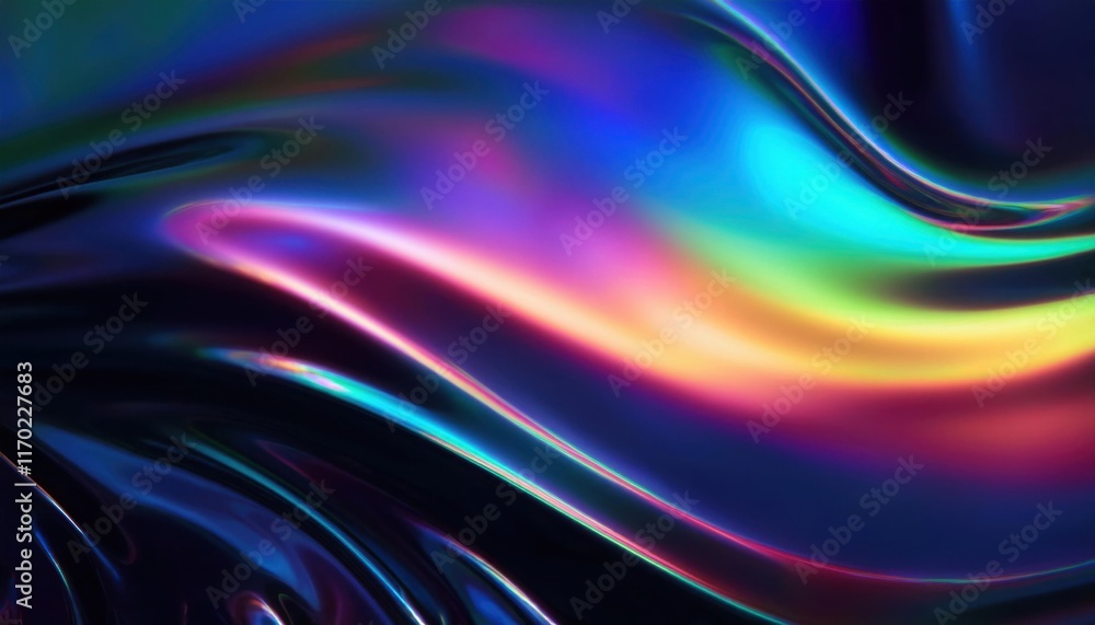 Iridescent Liquid Swirls with Vibrant Colors and Dynamic Flow Iridescent Liquid Swirls with Vibrant Colors and Dynamic Flow