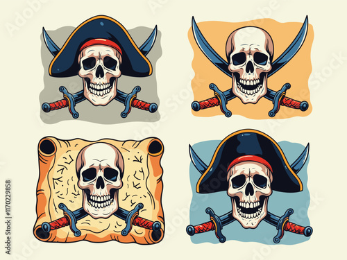 Pirate skull with crossed swords