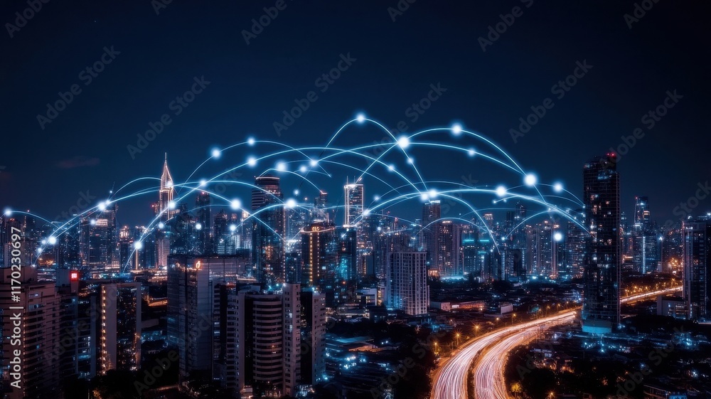 Fototapeta premium Smart Cities Harnessing Renewable Energy for a Sustainable Future and Enhanced Urban Living