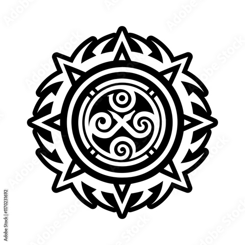 Maori artistry icon in filled style