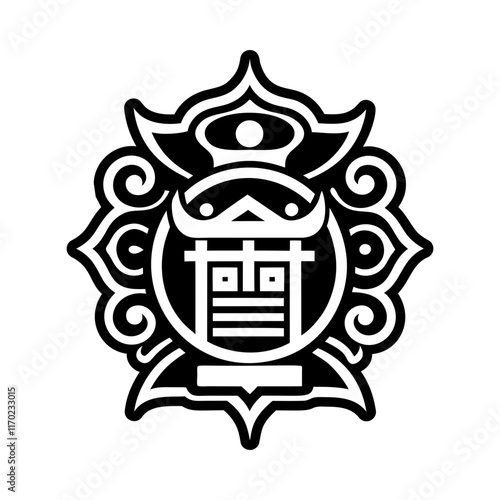 A solid style icon of wealth symbol