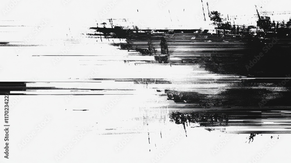 Abstract black and white distorted glitch effect, creating a monochrome digital texture. Ideal for retro 90s, lo-fi, or cyberpunk-themed design projects and futuristic backgrounds. Abstract black and white distorted glitch effect, creating a monochrome digital texture. Ideal for retro 90s, lo-fi, or cyberpunk-themed design projects and futuristic backgrounds.