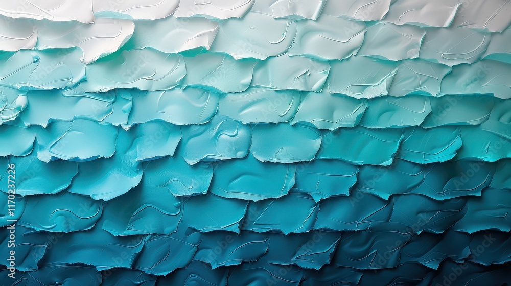 Obraz premium Bold gradient with dark to light transitions of blue and turquoise creating depth. 