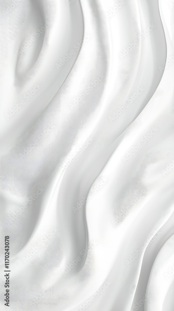 Fototapeta premium Smooth White Fabric Texture with Soft Waves and Shadows Effect