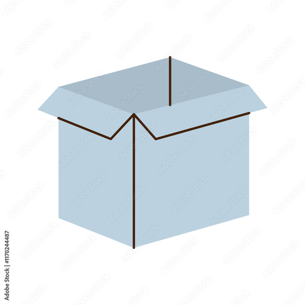 Paper box. Carton delivery packaging box. Vector illustration. Paper box. Carton delivery packaging box. Vector illustration.