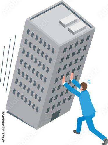 会社を支える男性