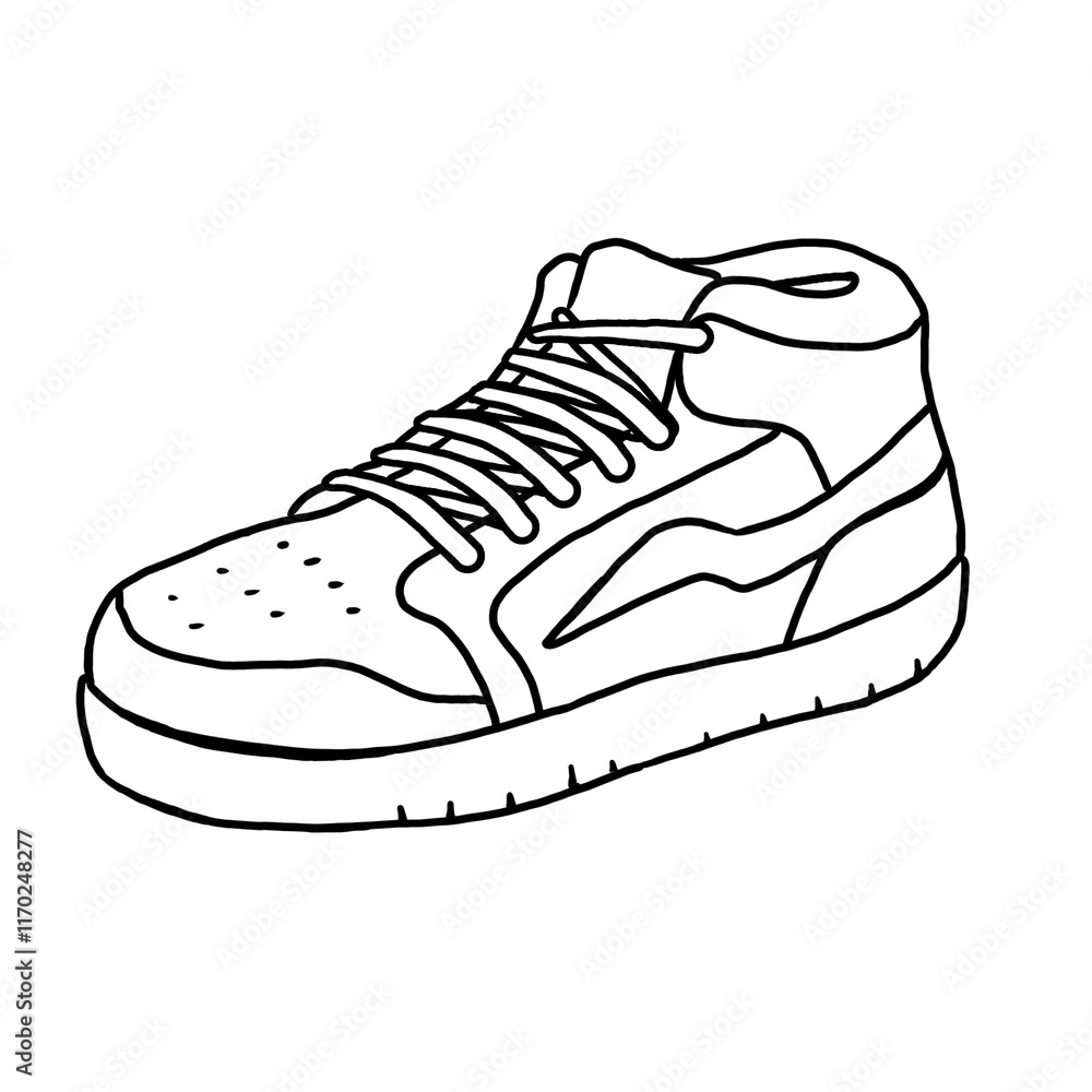 Simple Shoe Line Art Simple Shoe Line Art