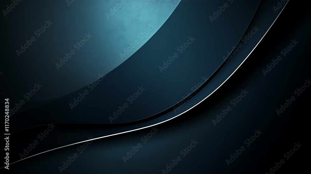 Abstract Dark Blue Swirls With Silver Line Design Abstract Dark Blue Swirls With Silver Line Design